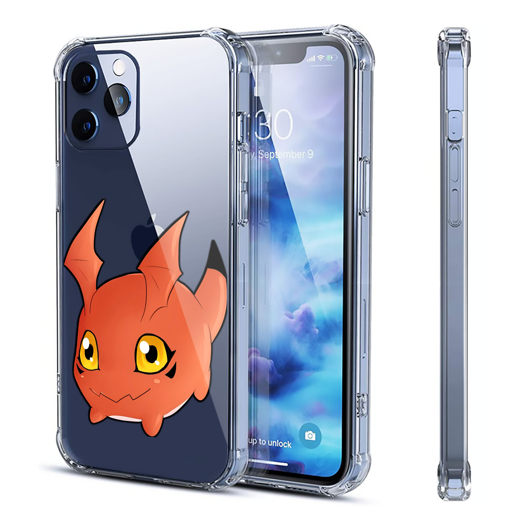 （画像用） Digimon デジタルモンスター/デジモン 【iPhone 12シリーズ対応】透明スマホケース（クリアソフトケース）